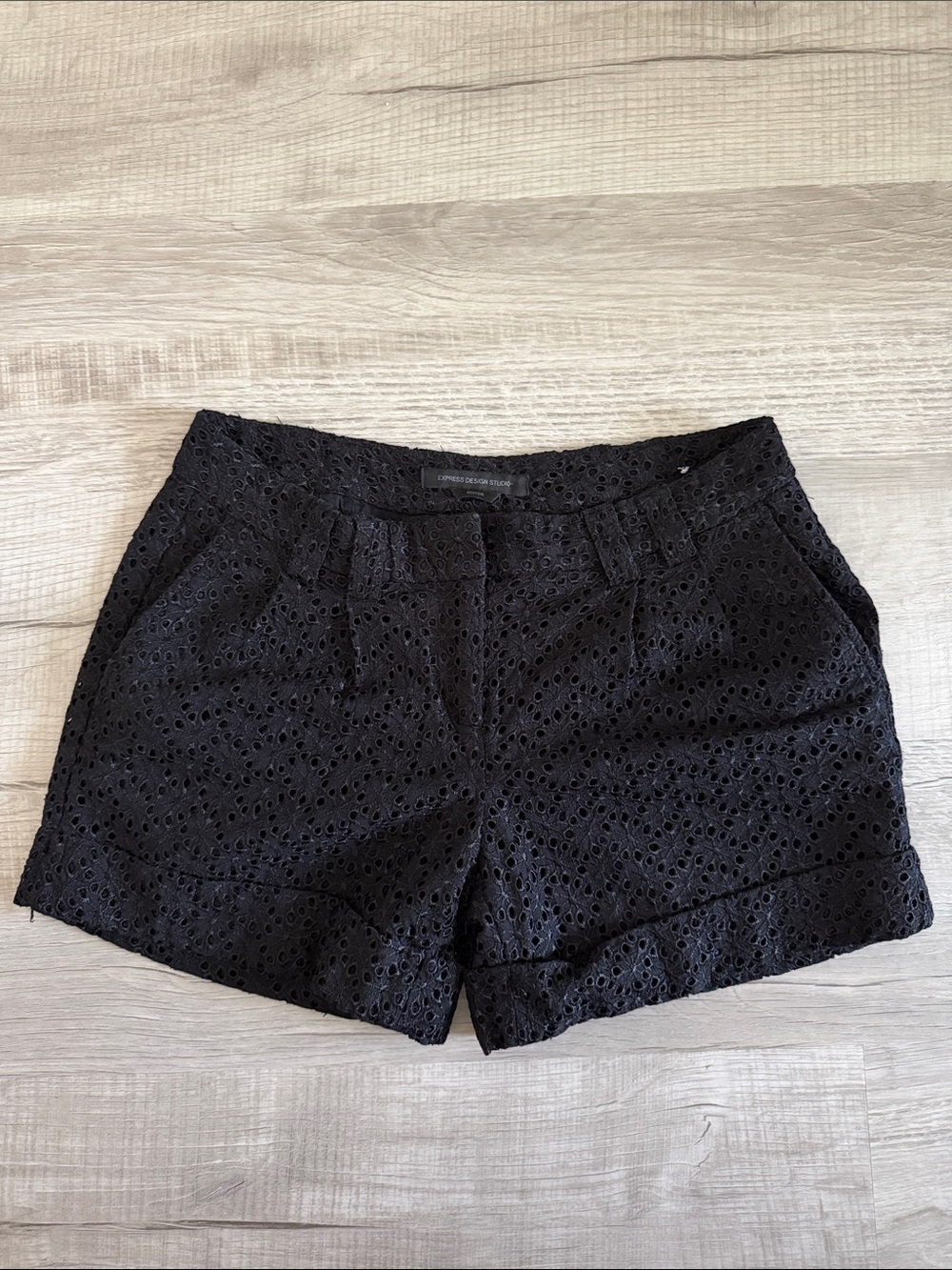 Black Eyelet Women’s Shorts